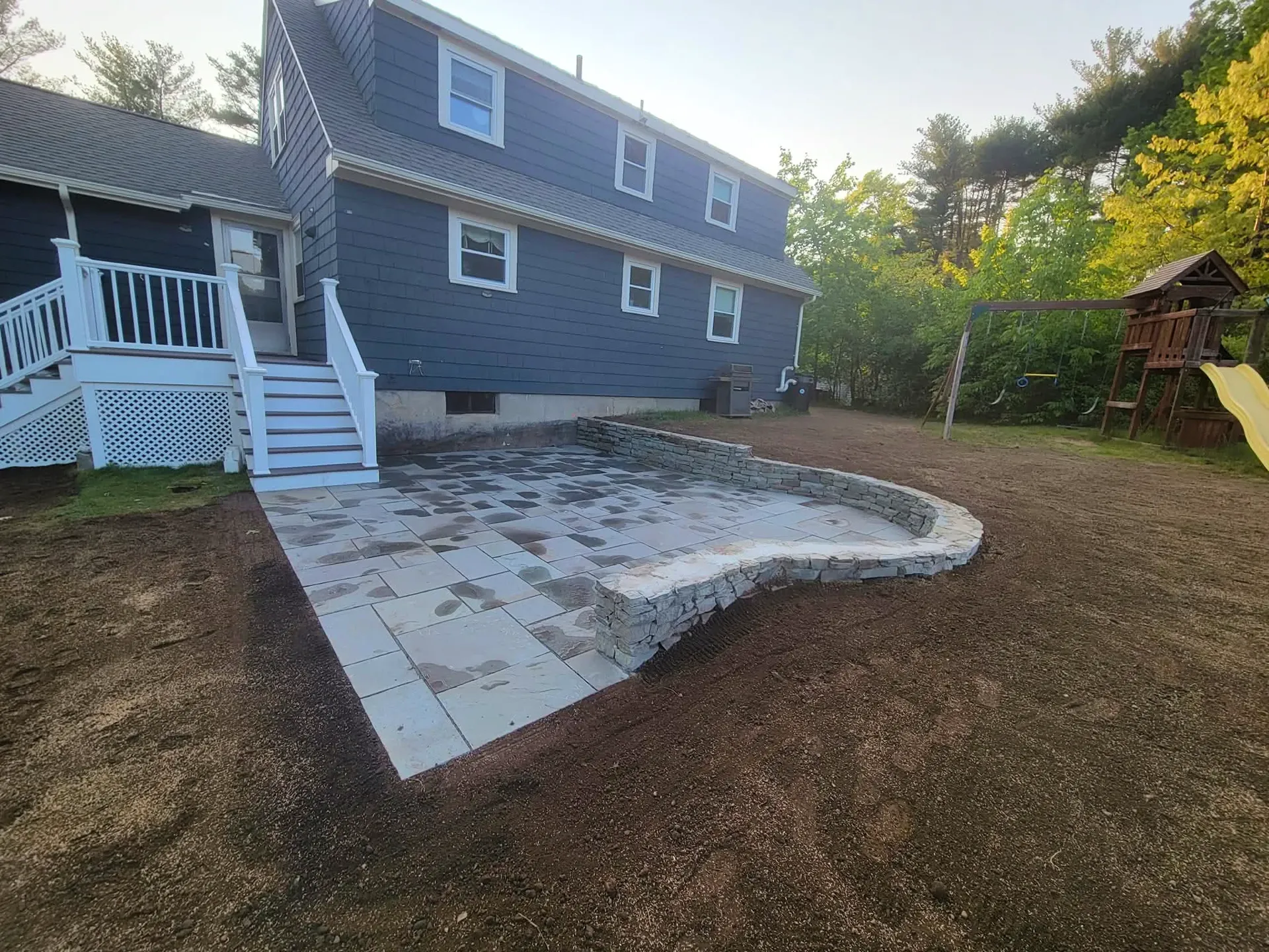 Lush green landscaping in Boston area - Monges Landscaping spring services